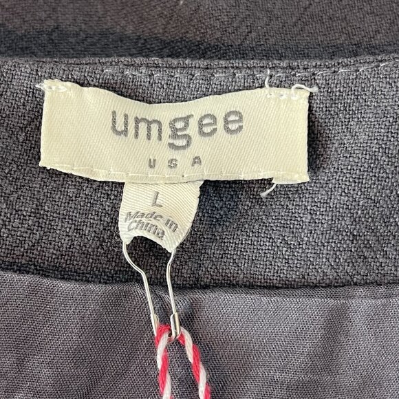 Umgee Grey Boho Floral Embroidered Mini Skirt Size Large NWT - Picture 5 of 11